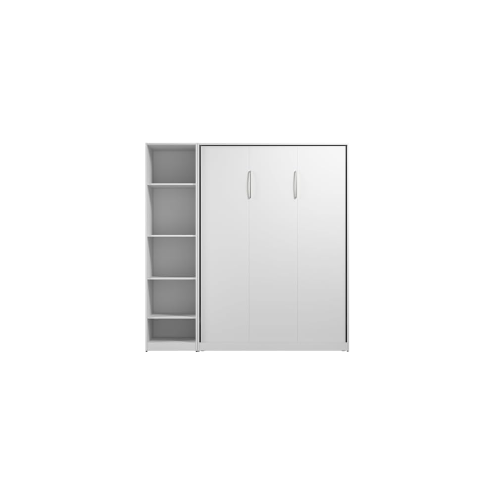 Full Murphy Bed with Closet Organizer, White, Claremont, 79W