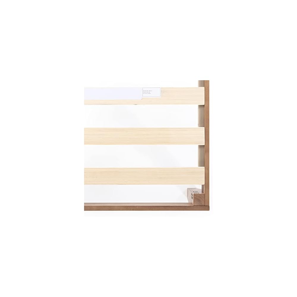 Naturalista Classic - 12 Inch Solid Wood Platform Bed with Wooden Slats, No Box Spring Needed, Easy Assembly, Queen, Pine