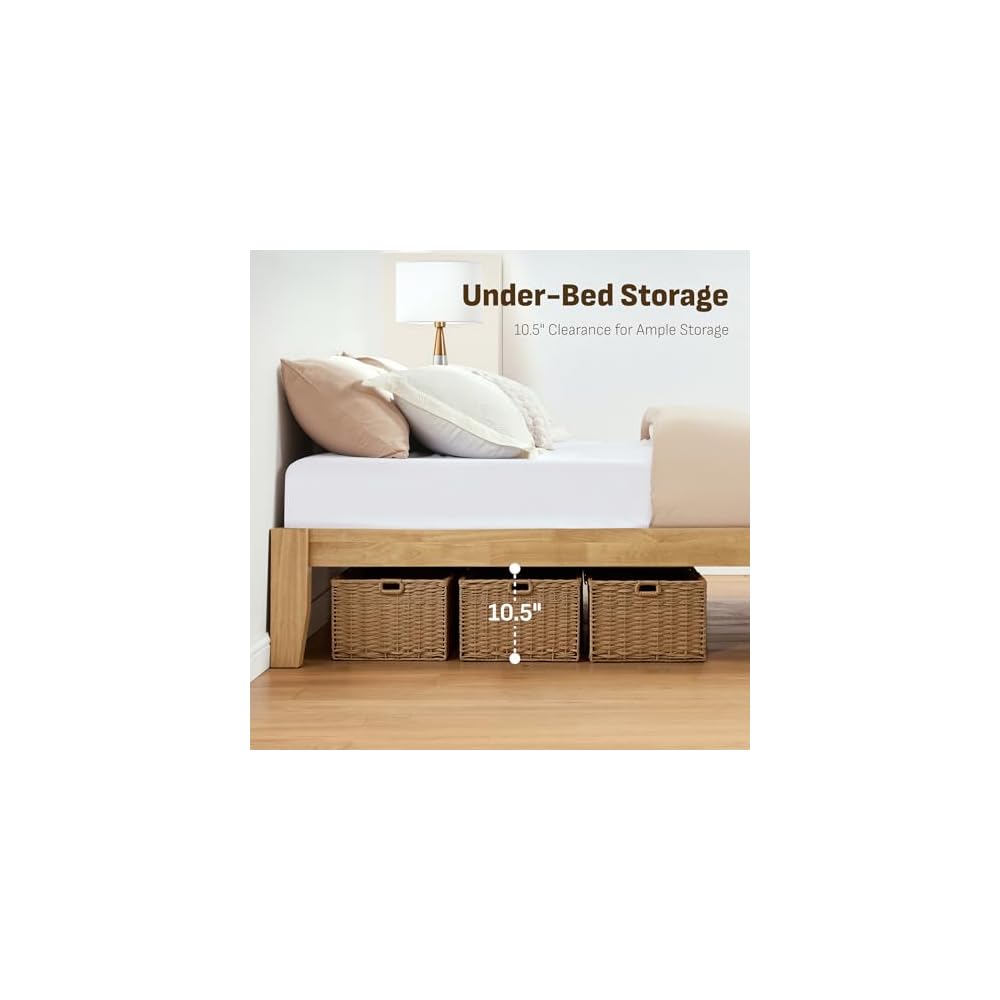 Mikor King Japanese Joinery Bed Frame, Solid Wood, No-Tool Setup