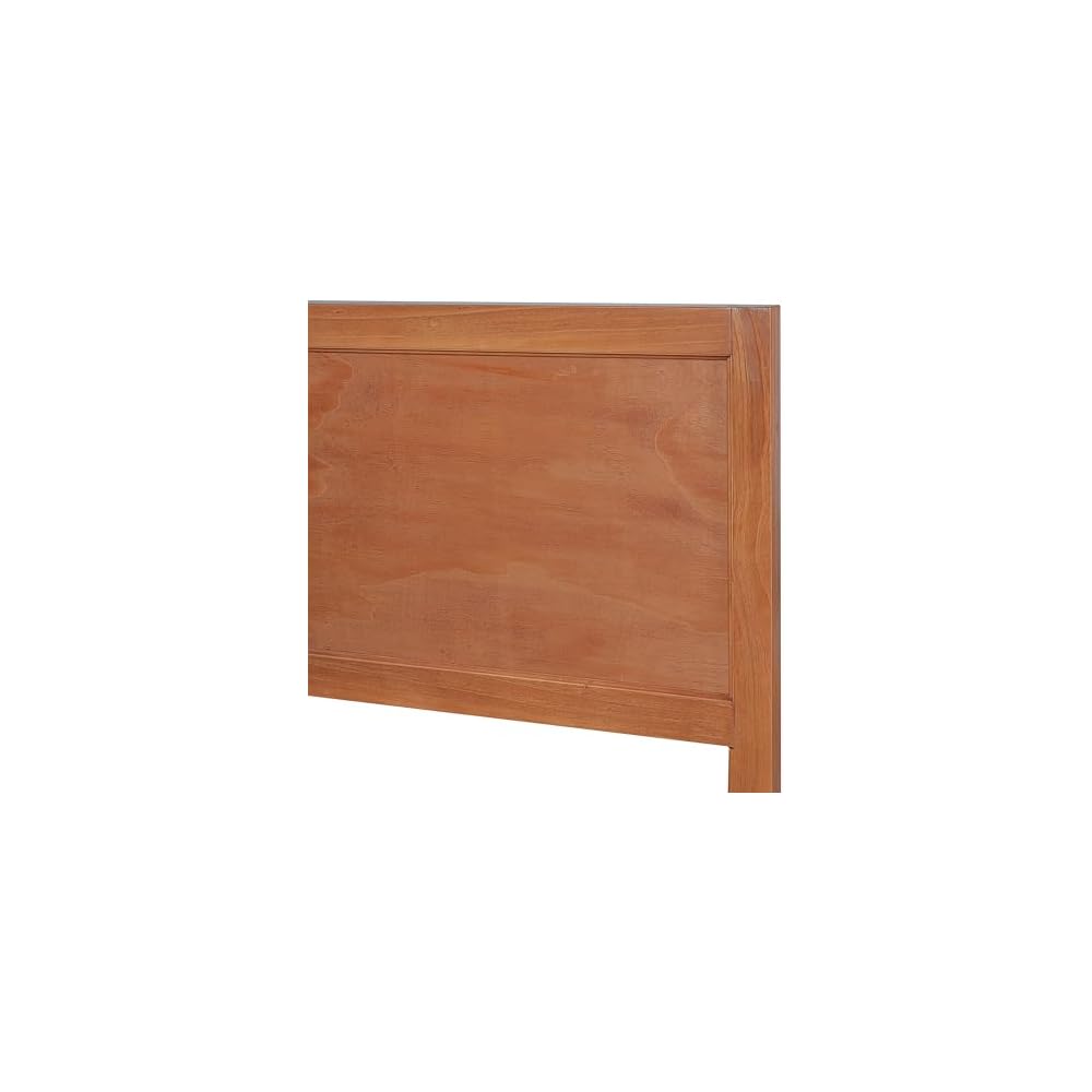 King Size Wood Platform Bed Frame,Bed with Classic Panel Headboard, Wooden Slats Support, No Box Spring Needed, Easy Assembly, Brown