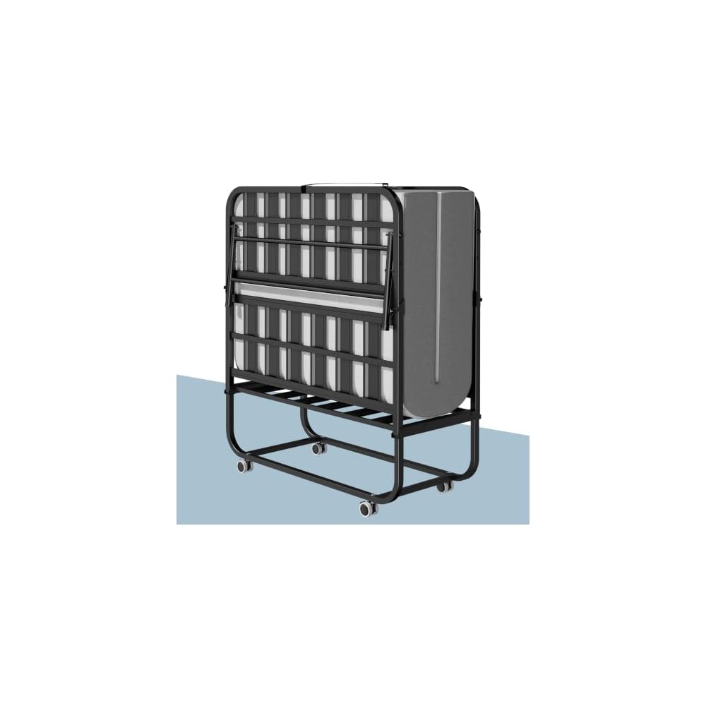 Folding Bed with 5 Inch Mattrees, 75"x38" Rollaway Beds for Adults