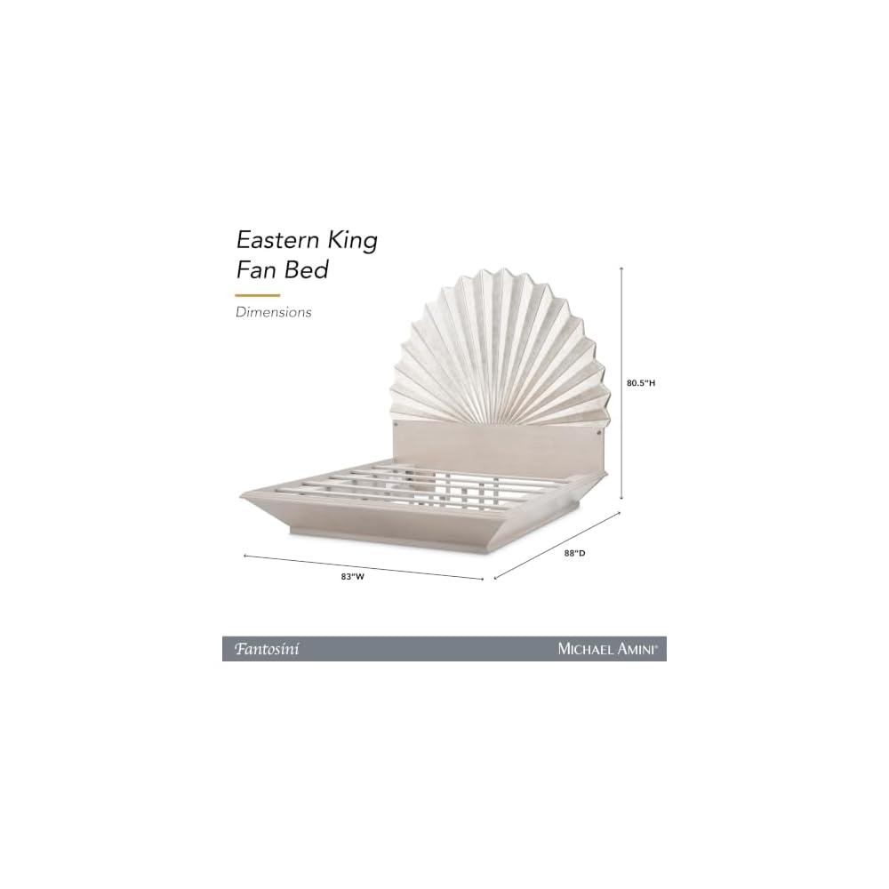 Fantosini King Fan Bed - Silver Leaf