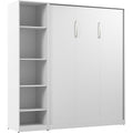 Full Murphy Bed with Closet Organizer, White, Claremont, 79W