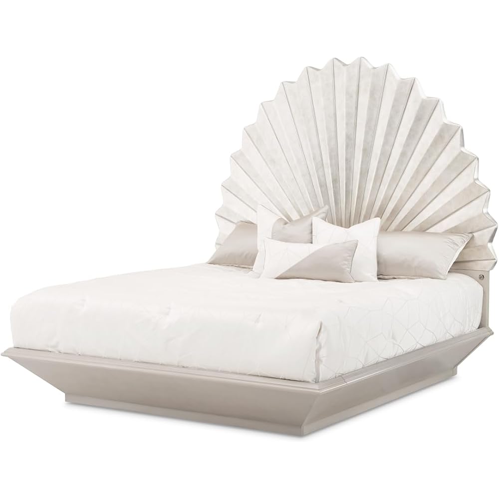 Fantosini King Fan Bed - Silver Leaf