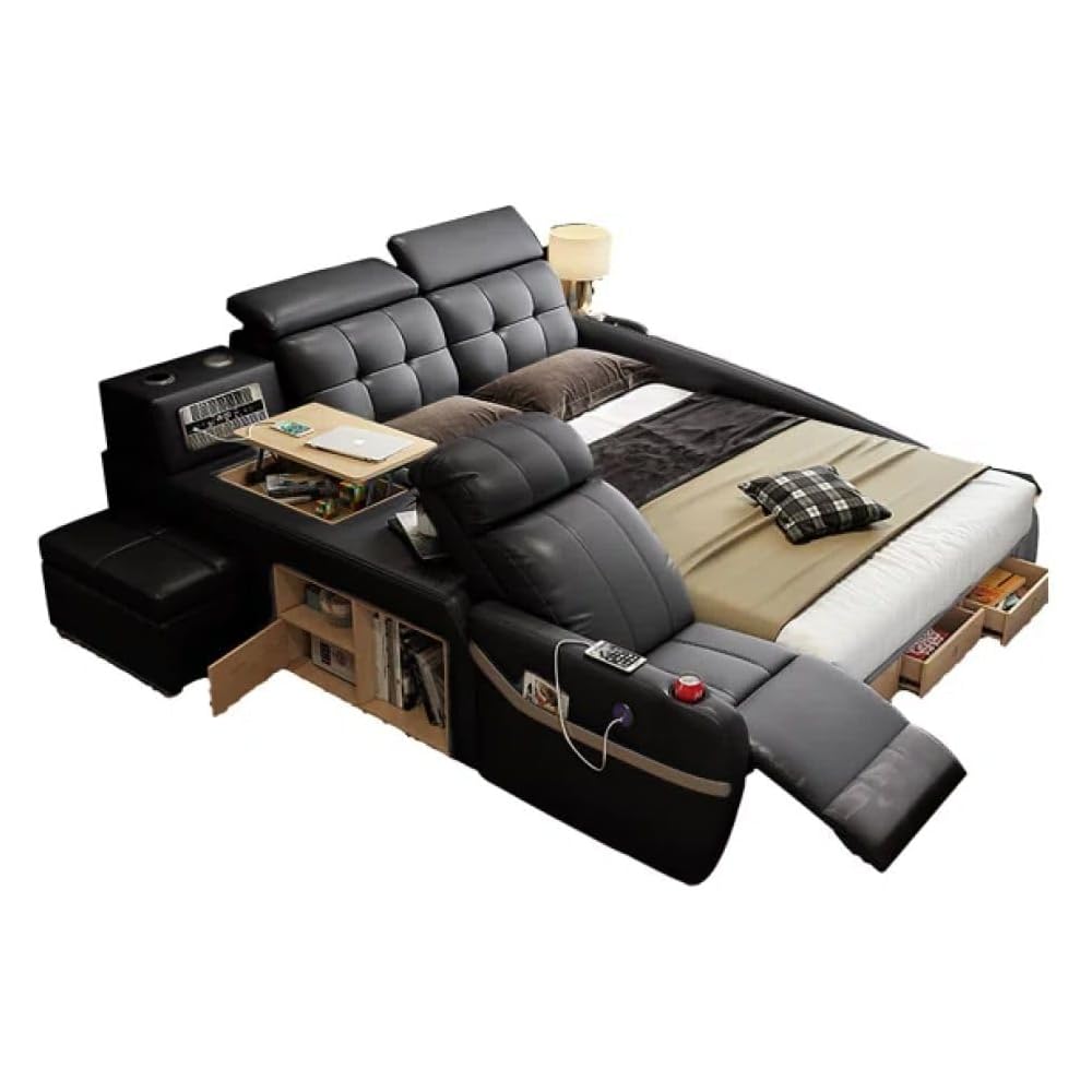 Luxury King Bed with Massage and Storage Queen