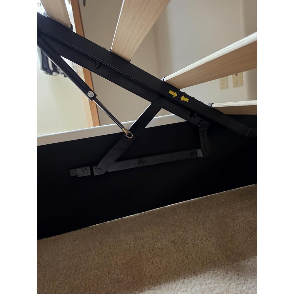 King Size Lift Up Hydraulic Storage Bed Frame Light Beige