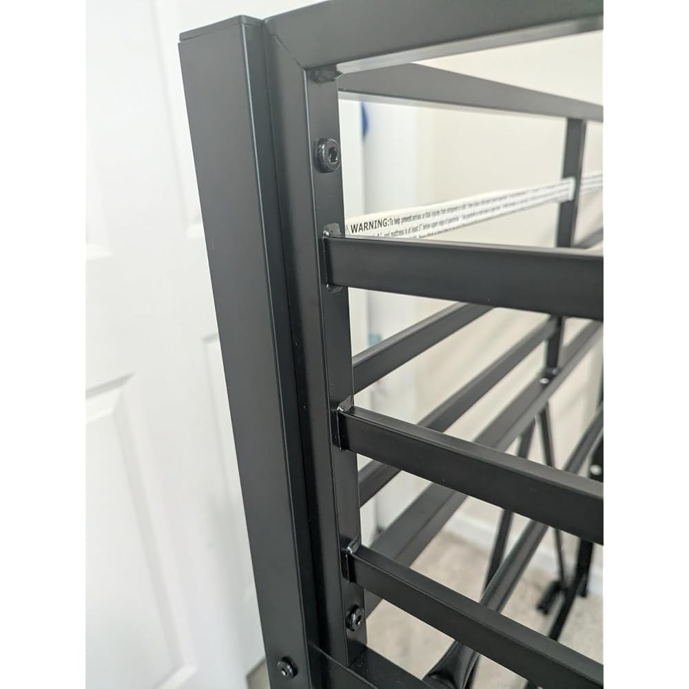 Twin Size Metal Low Loft Bed, CPC Safety Certified, White
