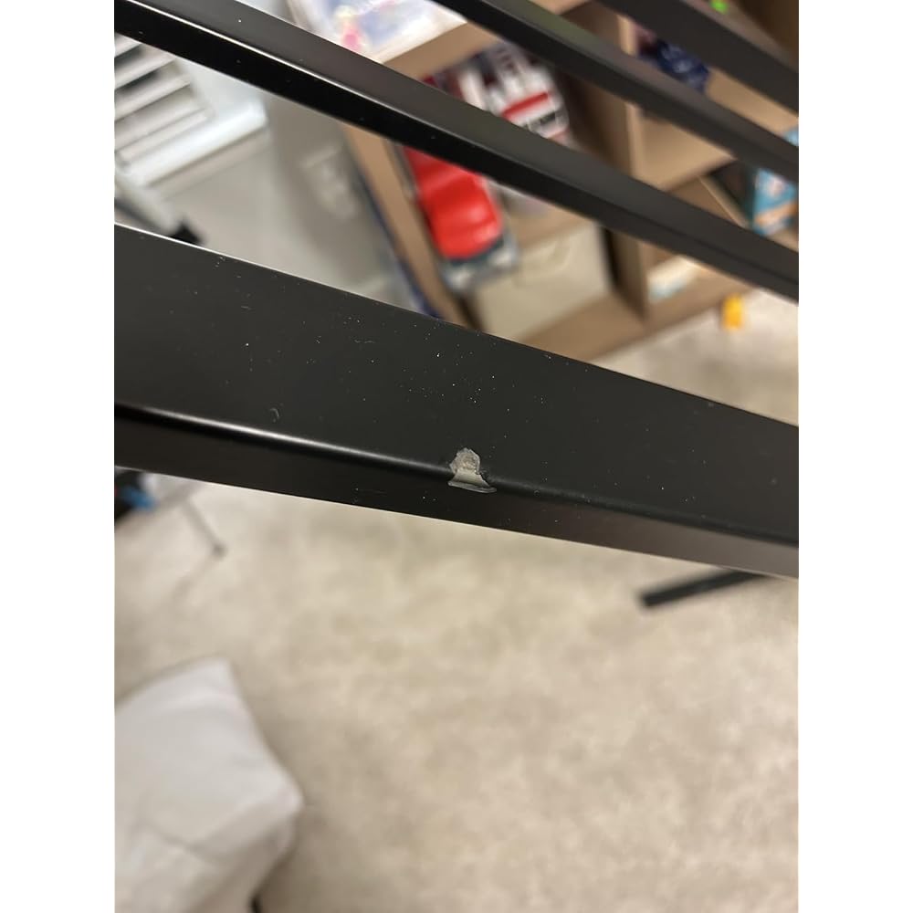 Heavy Duty Twin XL Over Queen Bunk Bed with EVA-Padded Angled Ladder