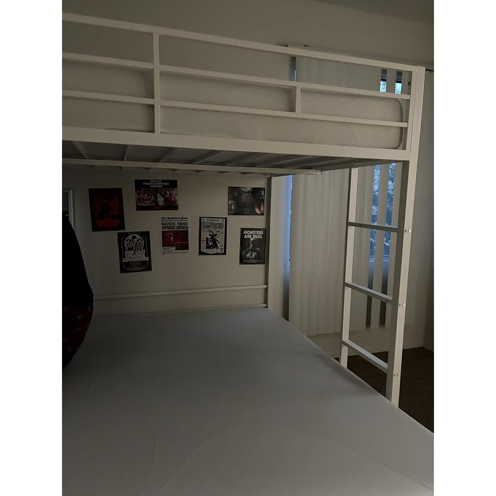 Full Size Bunk Bed with Desk, 5 Drawers, Charging Station, Black