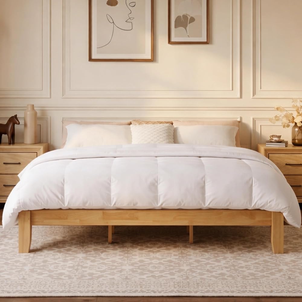 Mikor King Japanese Joinery Bed Frame, Solid Wood, No-Tool Setup
