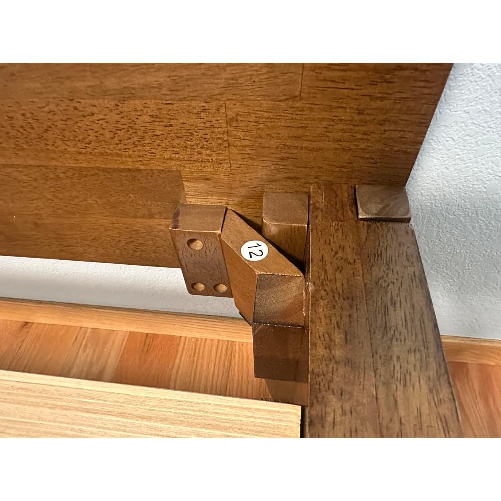 Mikor King Japanese Joinery Bed Frame, Solid Wood, No-Tool Setup