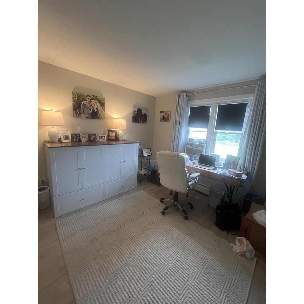 Queen Murphy Bed with Charging Station, Cabinet Beds with Storage