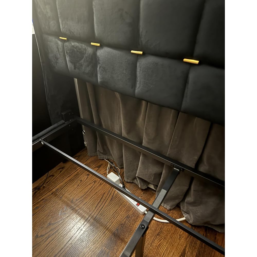 King Size Bed Frame with 3 Storage Drawers and RGB LED Lights